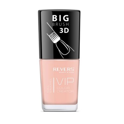 Lac de unghii Vip, 3D, Revers, crem, nude, mat, 12 ml, Nr 026