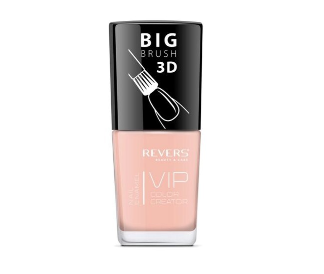 Lac de unghii Vip, 3D, Revers, crem, nude, mat, 12 ml, Nr 026