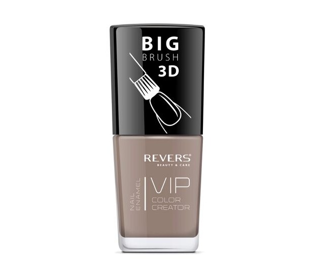 Lac de unghii Vip, 3D, Revers, bej, 12 ml, Nr 027 -mat