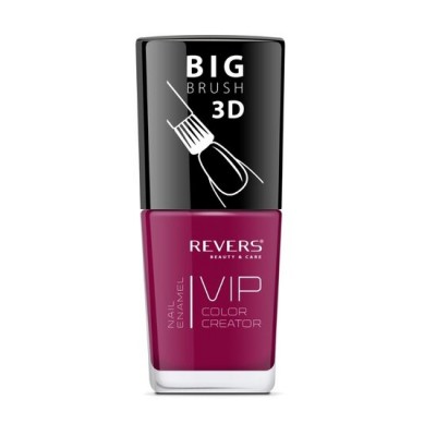 Lac de unghii Vip, 3D, Revers, rosu inchis, 12 ml, Nr 034 - mat