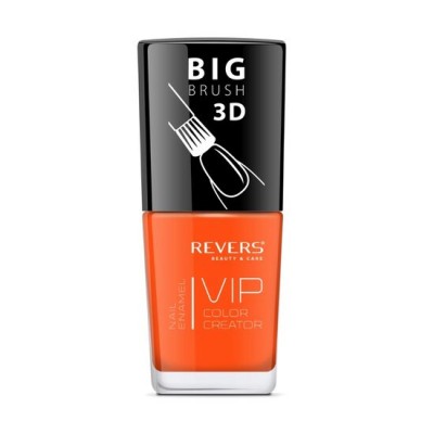 Lac de unghii Vip, 3D, Revers, portocaliu, mat, 12 ml, Nr 065