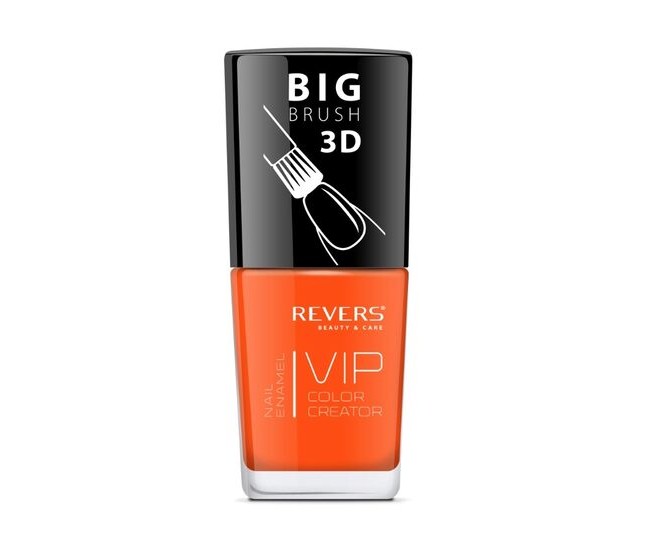 Lac de unghii Vip, 3D, Revers, portocaliu, mat, 12 ml, Nr 065