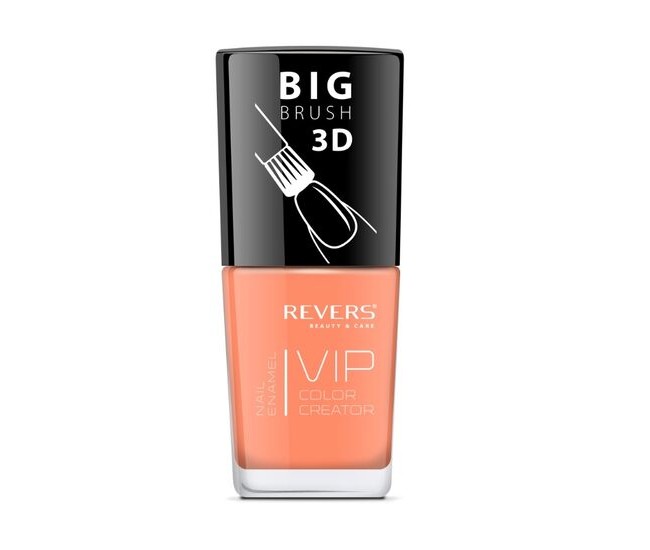 Lac de unghii Vip, 3D, Revers, portocaliu, 12 ml, Nr 076