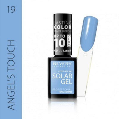 Lac de unghii Solar Gel, Revers, 12 ml, albastru, nr 19, angel's touch