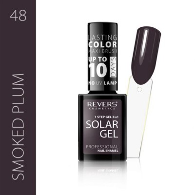 Lac de unghii Solar Gel, Revers, 12 ml, mov , nr 48, smoked plum