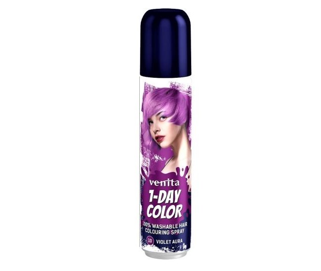 Spray colorant pentru par, fixativ, Venita, 1-Day Color, nr 10, Violet