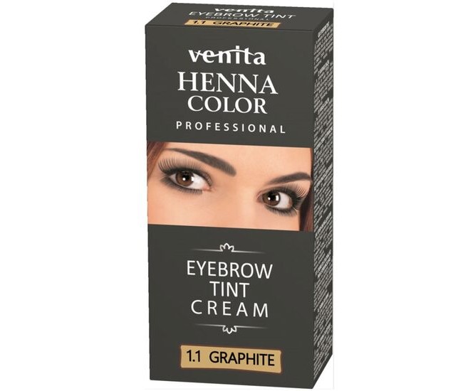 Vopsea de sprancene Crema Henna, Graphite, 1.1, Venita, 15ml