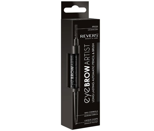 Contur sprancene automat, tip marker, cu pensula speciala, Eye Brow Artist, Revers, negru