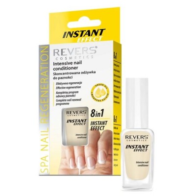 Tratament express regenerant pentru unghii Instant Effect, 8 in 1, cu ulei de argan si vitamina E, uscare rapida, Revers, 10ml