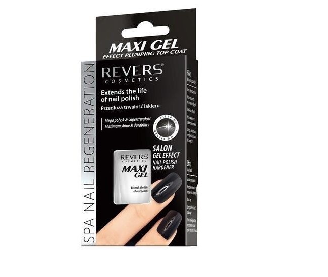 Top coat cu efect de gel si filtru UV, Maxi Gel Plumping Effect, Revers, 10ml