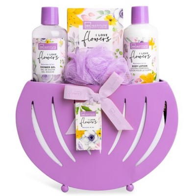 Set 4 produse cosmetice Ilove Flowers, IDC Institute 44052, purple, 600 ml