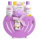 Set 4 produse cosmetice Ilove Flowers, IDC Institute 44052, purple, 600 ml