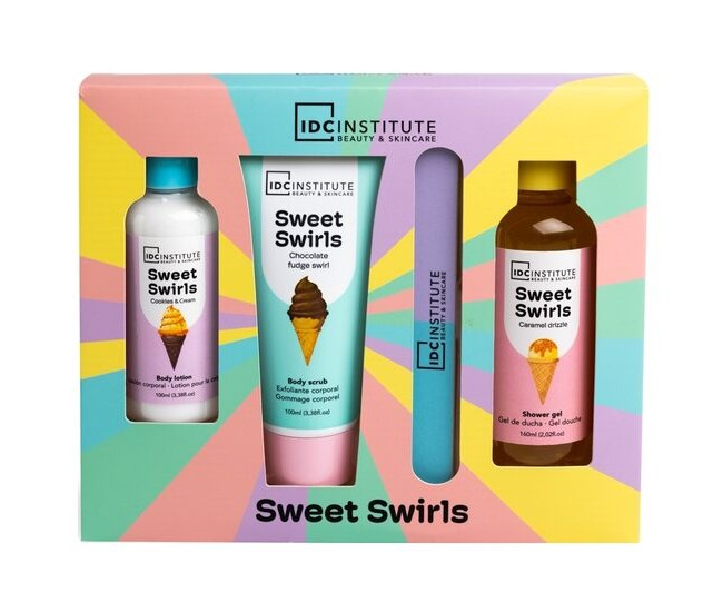 Set 4 produse de ingrijire corporala Sweet Swirl, IDC Institute 42157, 360 ml