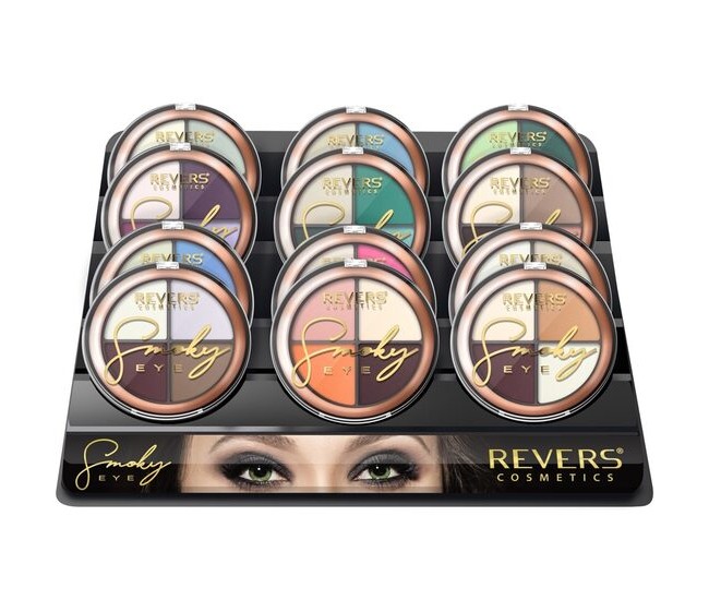 Set 12 bucati fard de pleoape Smoky Eye, Revers, Set 2 M+P