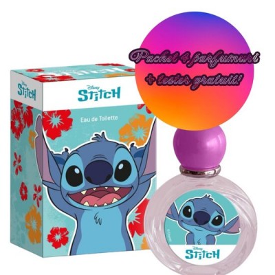 Set 4 x Apa de toaleta pentru copii Stitch 1272, 50 ml + Tester Gratuit