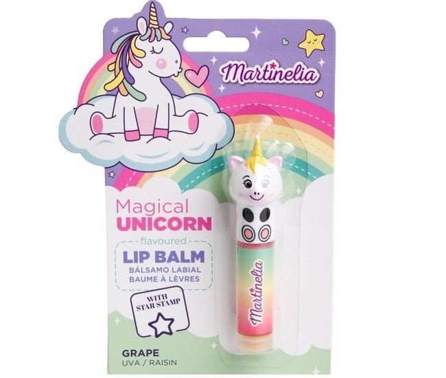 Balsam de buze cu aroma de struguri si stampila Magical Unicorn, Martinelia, 79003S, 1,8g