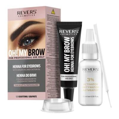 Vopsea de sprancene Henna Oh! My Brows, Revers, Graphite, 1.1, 30ml