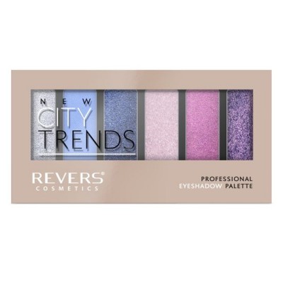 Paleta fard de pleoape cu 6 culori New City Trends, Revers, Nr.16