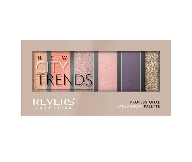 Paleta fard de pleoape cu 6 culori New City Trends, Revers, Nr.15