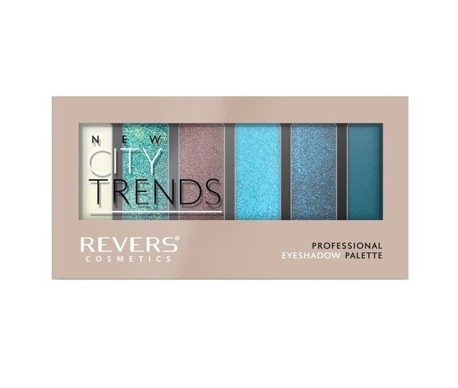 Paleta fard de pleoape cu 6 culori New City Trends, Revers, Nr.18