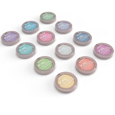 Set 12 bucati Fard de pleoape monocolor, Mineral Pure, Setul 2 Pearl, Nuante sidefate