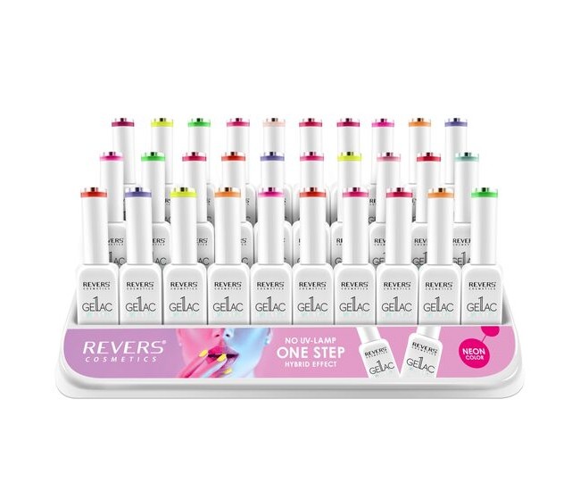 Set 30 bucati Lac de unghii Gellac 1 Step, Hybrid Effect, Non UV, Revers, 10 ml