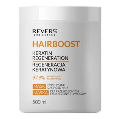 Masca pentru par Hairboost Keratin Regeneration, pentru par uscat si deteriorat, Revers, 500ml