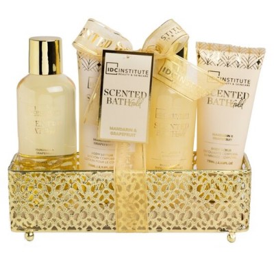 Set 4 produse de ingrijire corporala Scented Gold Tray, 12123, IDC Institute