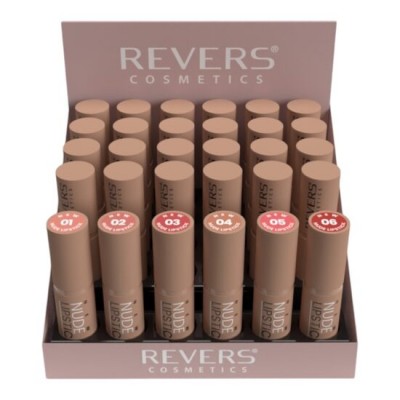 Set de 24 buc Ruj de buze New Nude Lipstick, Revers, cu testere