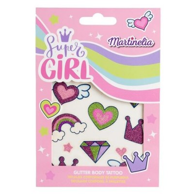 Tatuaje temporare cu glitter Super Girl, Martinelia, 68022