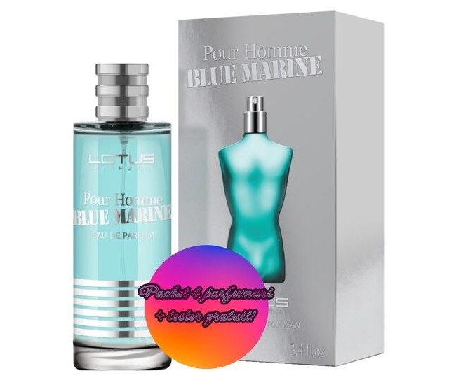 Set 4 Apa de parfum Blue Marine, Revers, pentru barbati, 100 ml + Tester 100 ml GRATUIT