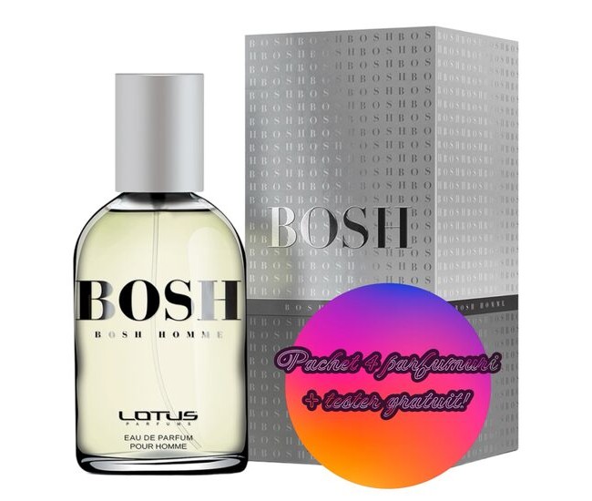 Set 4 Apa de parfum Bosh Homme, Revers, Barbati, 100ml + Tester 100 ml GRATUIT