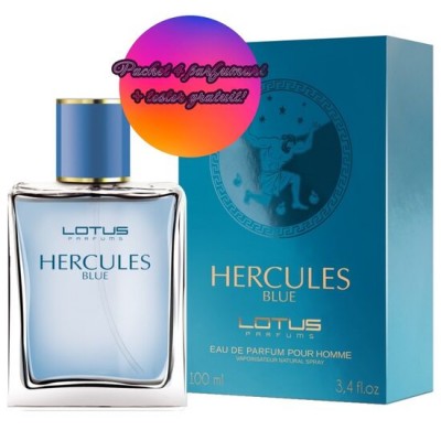 Set 4 Apa de parfum Hercules Blue, Revers, pentru barbati, 100 ml + Tester 100 ml GRATUIT