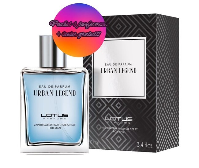 Set 4 Apa de parfum Urban Legend, Revers, pentru barbati, 100 ml + Tester 100 ml GRATUIT