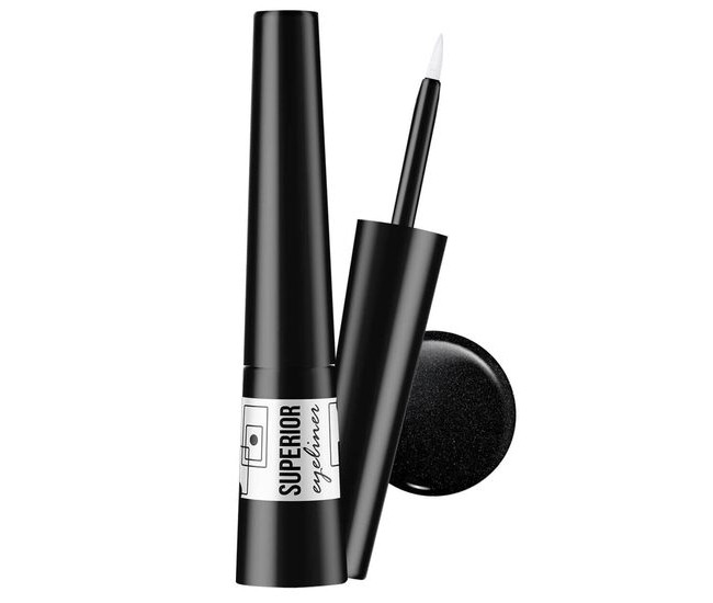 Eyeliner Superior rezistent la apa, Vipera, Nr. 04 Negru cu sclipici