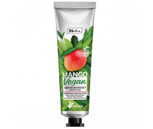 Crema de maini hidratanta si calmanta, INelia, Revers, cu extract de mango si ceai verde ecologic, 100ml 