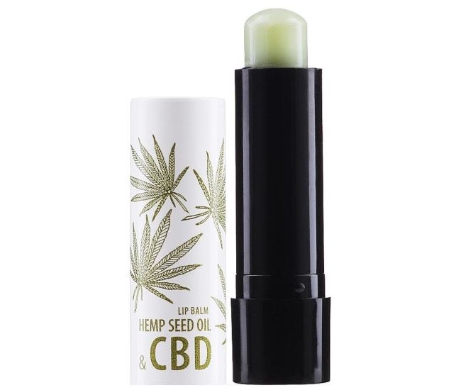 Balsam de buze hrănitor cu ulei natural de cânepă cu CBD, Revers, vegan,4g