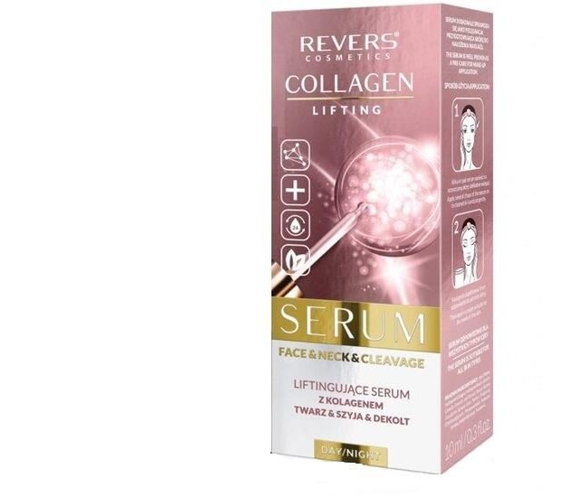 Ser pentru fata, gat si decolteu cu Colagen, cu efect de lifting, Revers, 10ml