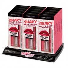 12 Bucati Set gloss si creion de buze Shaky, Matte & Glossy, 60749, Magic Studio, 2 g