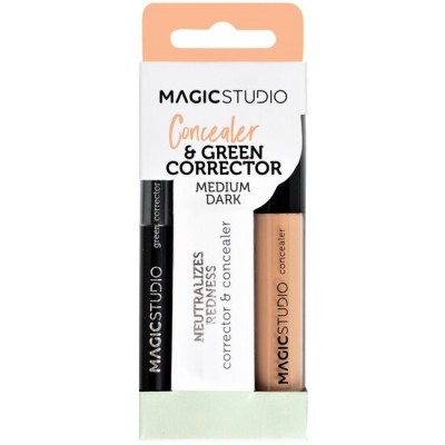 Set Perfect Match,  anticearcan lichid 4 g si corector anti-acneic 2 g, Nr 02 Medium-Dark, Magic Studio