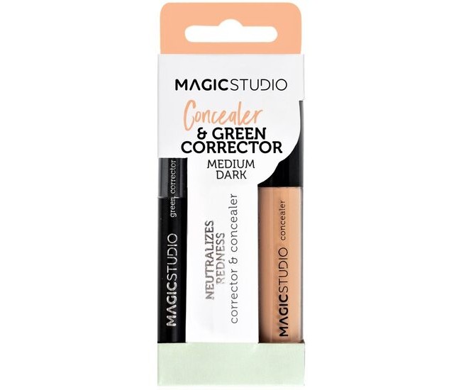 Set Perfect Match,  anticearcan lichid 4 g si corector anti-acneic 2 g, Nr 02 Medium-Dark, Magic Studio