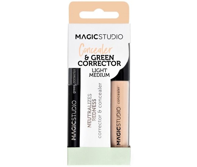 Set Perfect Match,  anticearcan lichid 4 g si corector anti-acneic 2 g, Nr 01 Light-Medium, Magic Studio