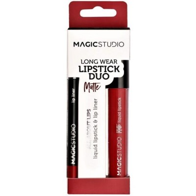 Set Perfect Lips ruj lichid mat si creion contur, Nr.1 Nude, Magic Studio