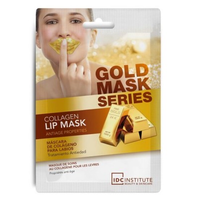 Masca pentru buze cu efect de stralucire si anti-imbatranire Gold collagen  IDC Institute  3421