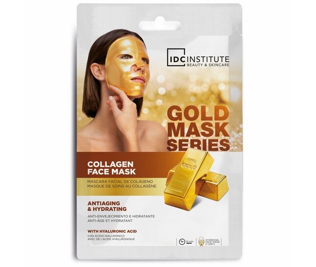 Masca pentru fata cu efect de stralucire si anti-imbatranire Gold collagen  IDC Institute  3422