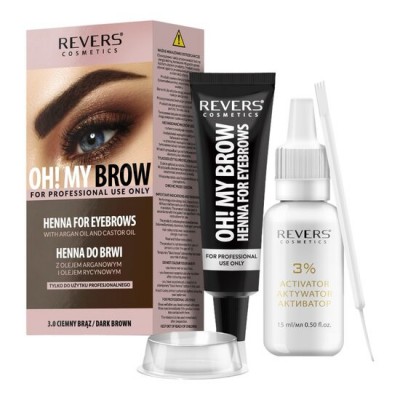 Vopsea de sprancene Henna Oh! My Brows, Revers, Maro Inchis, 3.0, 30ml