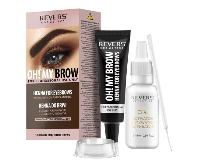 Vopsea de sprancene Henna Oh! My Brows, Revers, Maro Inchis, 3.0, 30ml