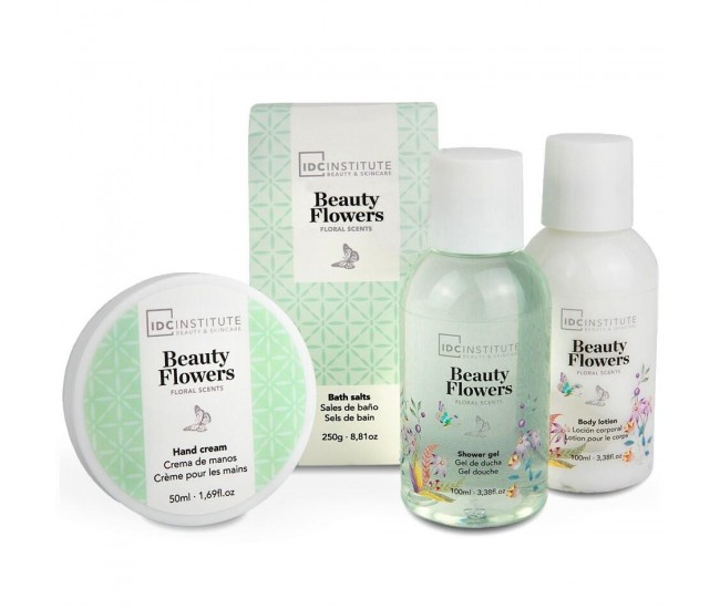 Set 4 produse cosmetice  Beauty Flowers IDC Institute 42126V, 500 ml