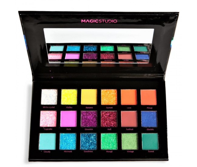 Paleta 18 farduri de pleoape Flash Neon Shadow, Magic Studio, 24500