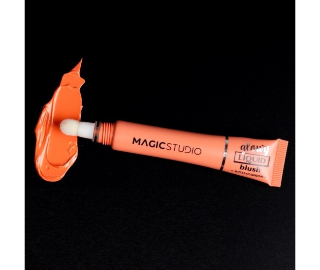 Fard de obraz lichid cu aplicator Glowy, Magic Studio 32007, piersica, 11ml